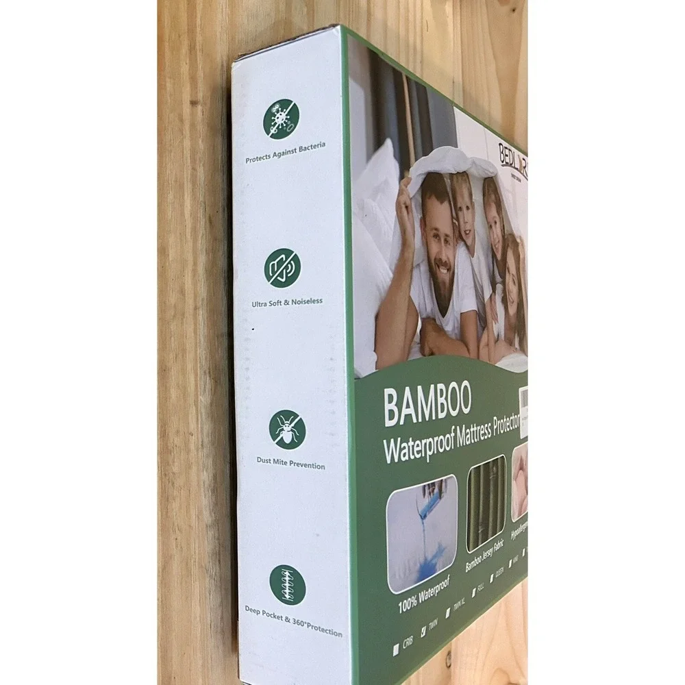 Bedlore Sweet Dream Bamboo Waterproof Mattress Protector Twin Hypoallergenic